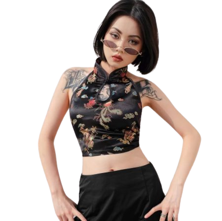 Crop top chinois