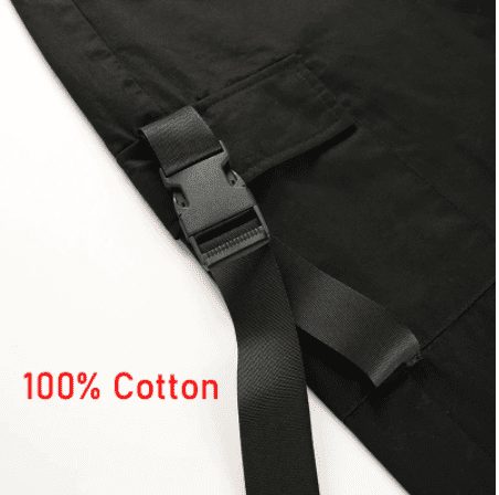 pantalon tactique noir en coton