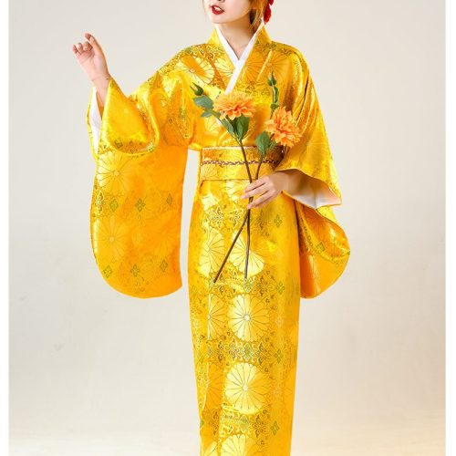 Kimono japonais jaune